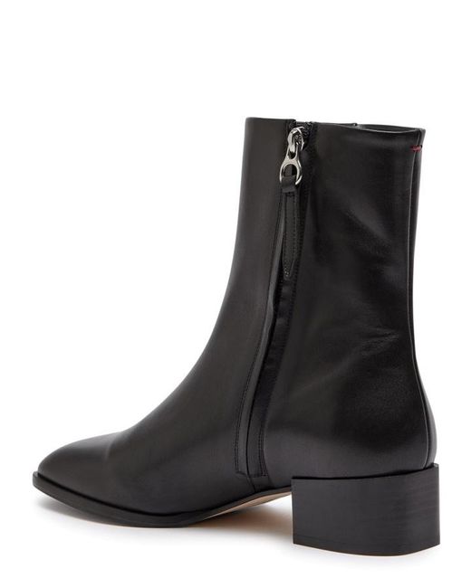 Aeyde Black Lee 40 Leather Ankle Boots
