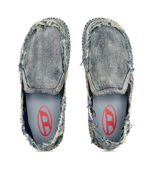 DIESEL Gray D-Lucas Loafers for men