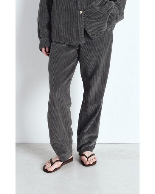 American Vintage Gray Elastic Waist Casual Pants