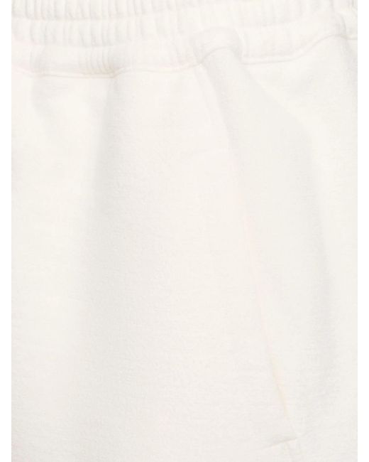 The Row White Elastic Waist-Edge Sweatpants