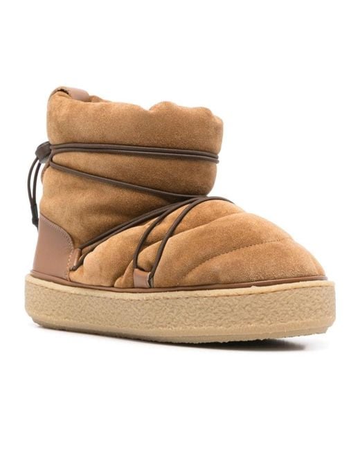 Isabel Marant Brown Heta Padded Ankle Boots