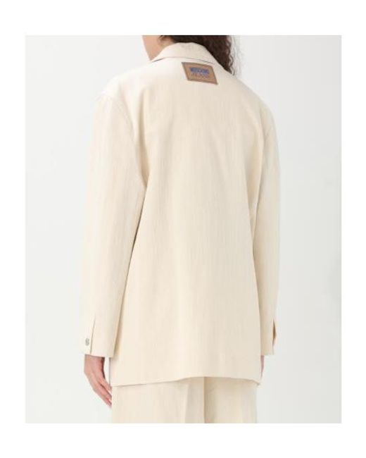Moschino Natural Long Sleeve Casual Jacket
