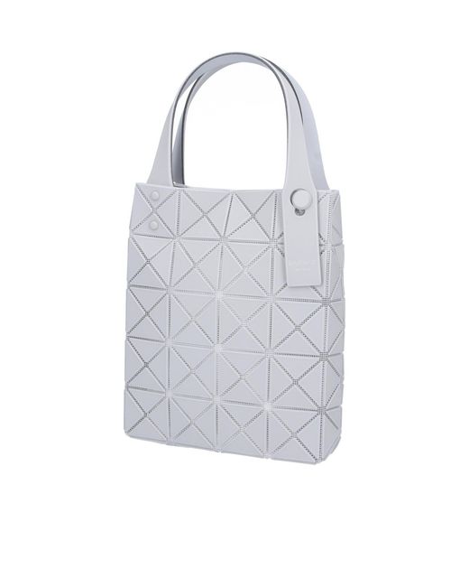 Issey Miyake White Prism Plus Geometric Tote Bag