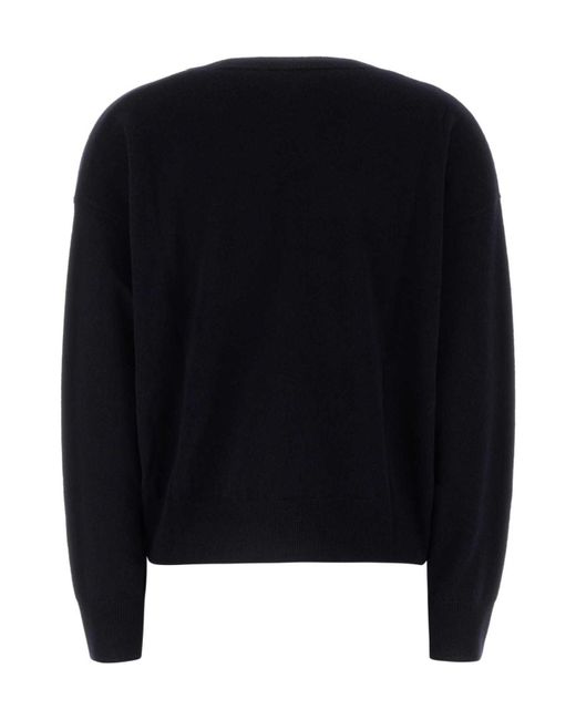Versace Black Logo-Plaque Crewneck Jumper