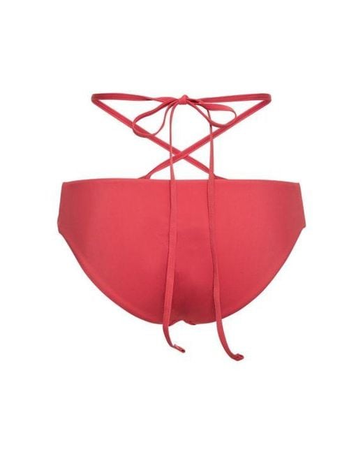 Christopher Esber Red Looped Tie Bikini Bottom