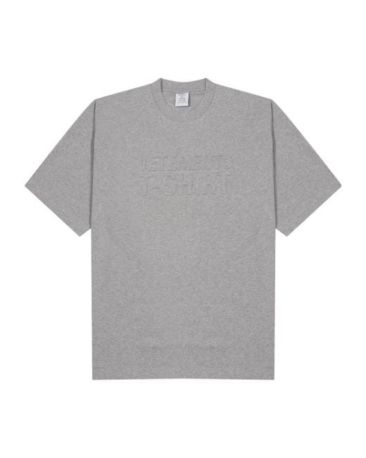 Vetements Gray Short-Sleeved T-Shirt for men