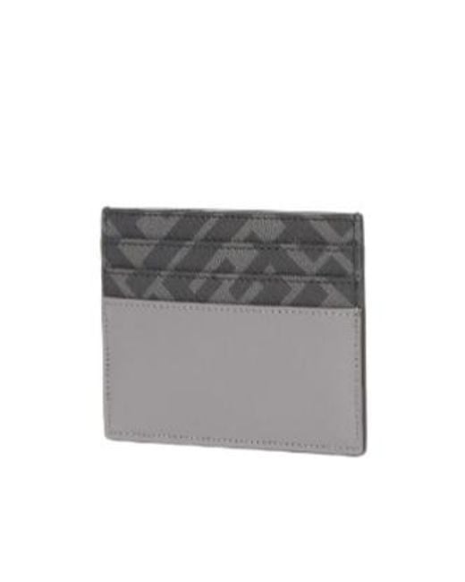 Fendi Gray Ff Squared Card Holder for men