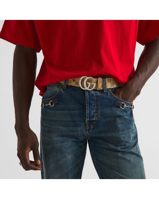 Gucci Multicolor Solid Color Simple Belt for men
