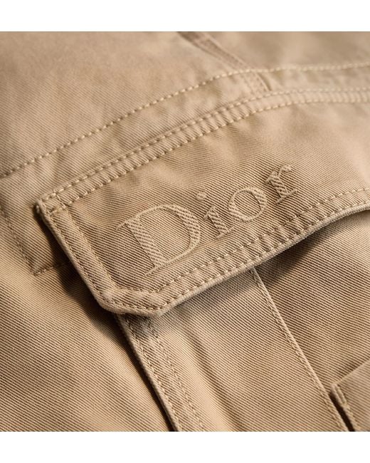 Dior Natural Cargo Shorts for men
