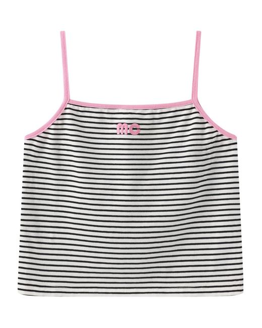 Marissa Chiara Gray Striped Suspenders