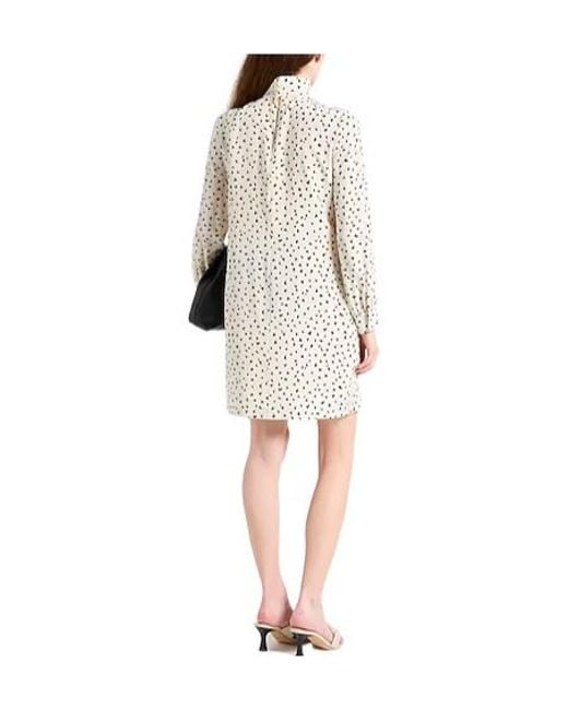 Max Mara White Two-Tone Long-Sleeve Dress