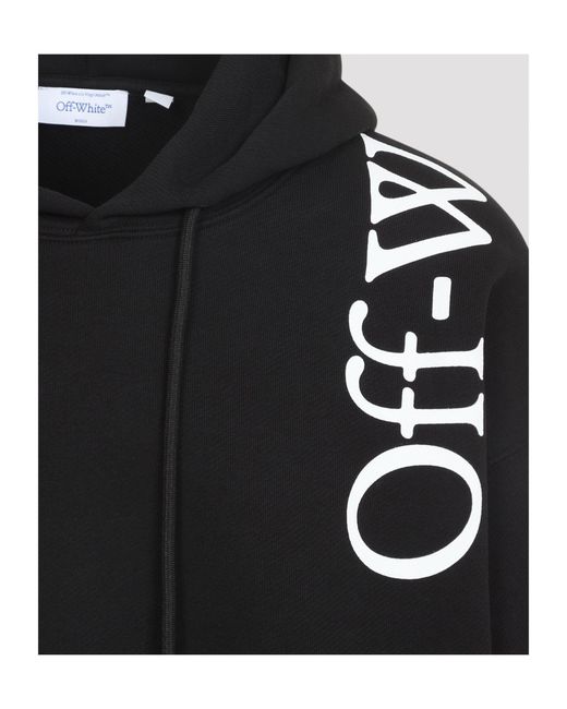 Off-White c/o Virgil Abloh Black Logo-Print Cotton Hoodie for men