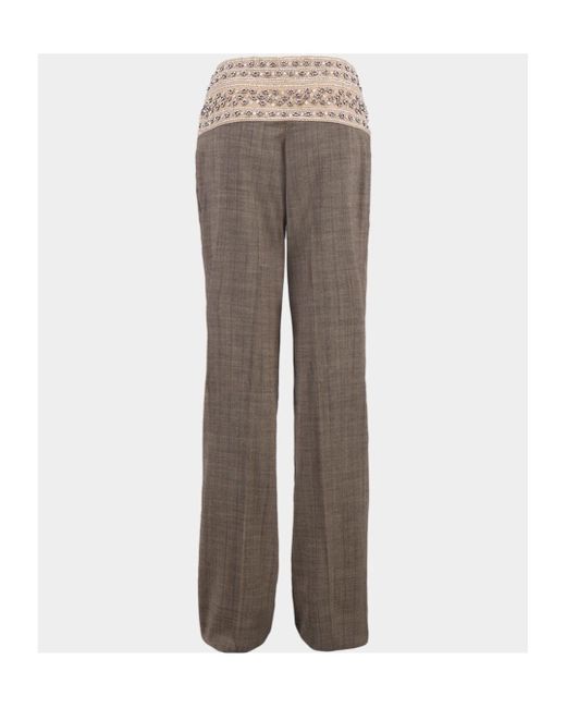 Stella McCartney Gray Patterned Casual Pants