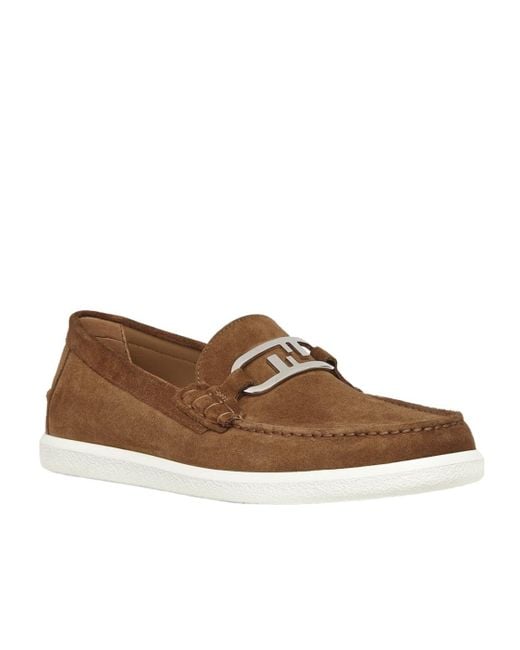 Fendi Brown O'Lock Slip-On Loafers for men