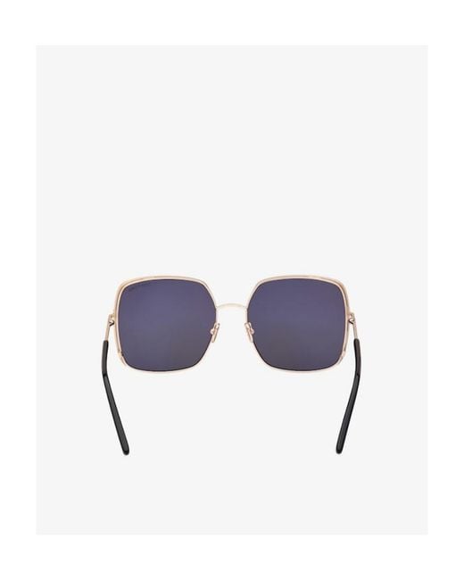 Tom Ford Metallic Eyewear Square Frame Sunglasses