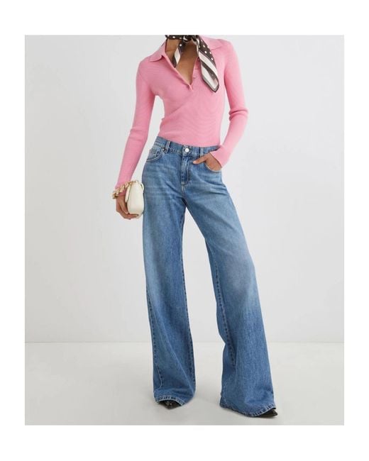 Marella Pink Knitted Polo Shirt