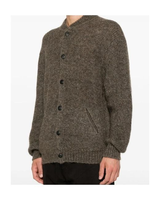 Giorgio Armani Brown Long-Sleeve Cardigan for men