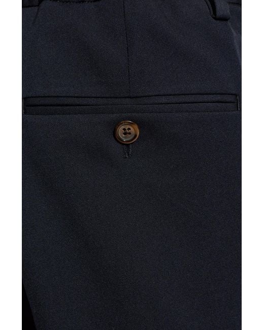 Dolce & Gabbana Blue Pleated Tailored Pants for men