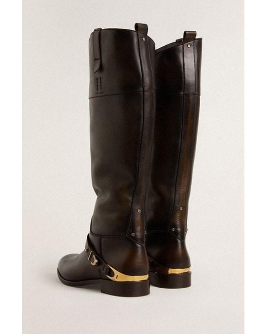 Golden Goose Deluxe Brand Brown Charlie Buckle-Detailed Boots