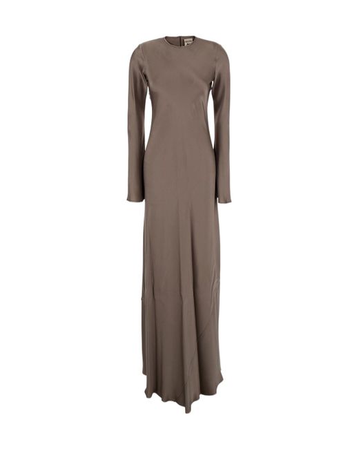 Semicouture Brown Envers Maxi Dress