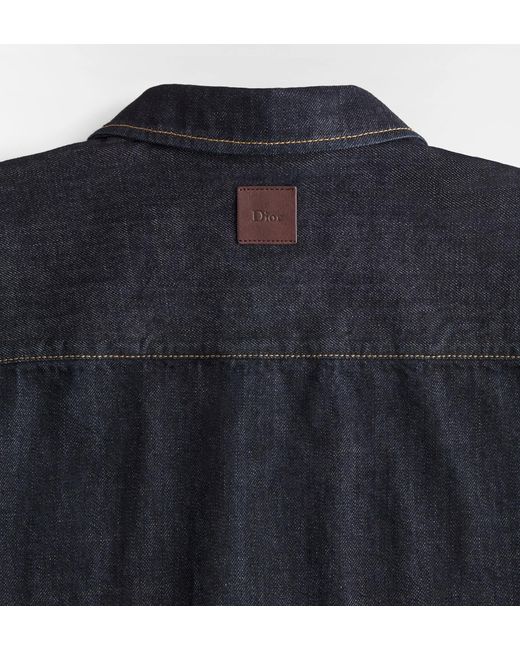 Dior Blue Blason Denim Overshirt for men