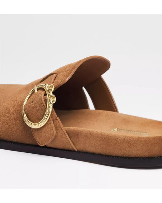Dior Brown Medallion Mules