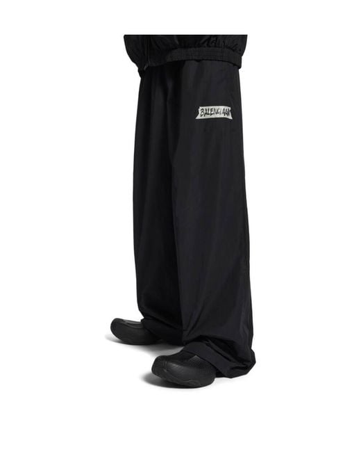 Balenciaga Black Cotton-Blend Logo Sweatpants for men