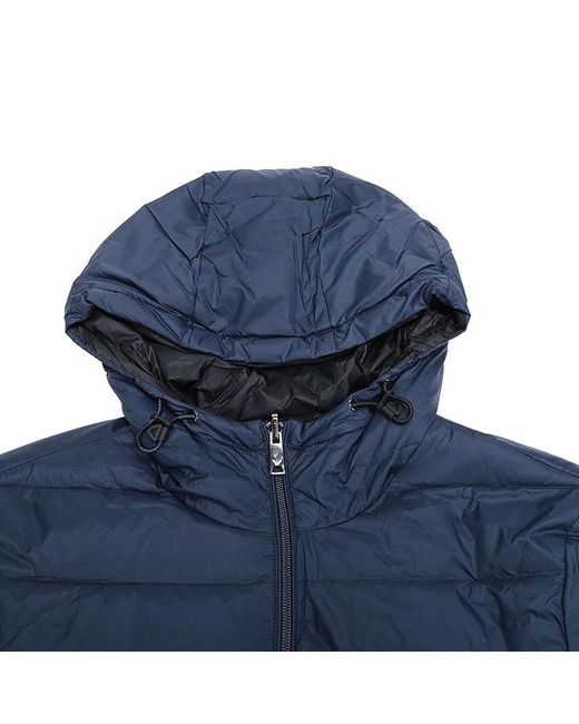 Emporio Armani Blue Front Zip Padded Jacket for men
