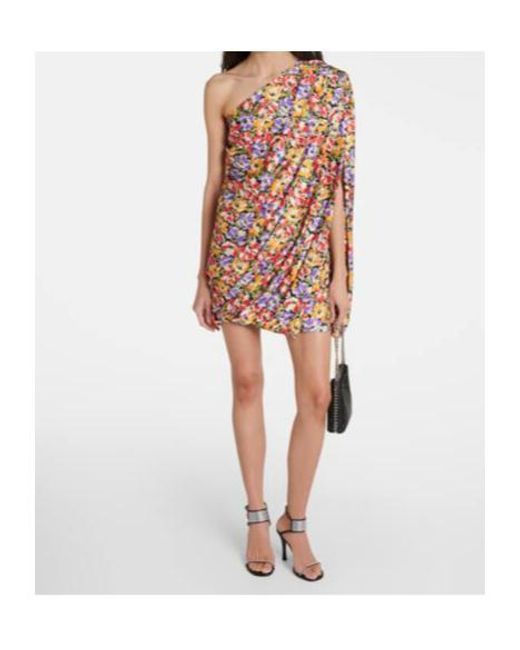 Stella McCartney Multicolor Floral One-Shoulder Minidress