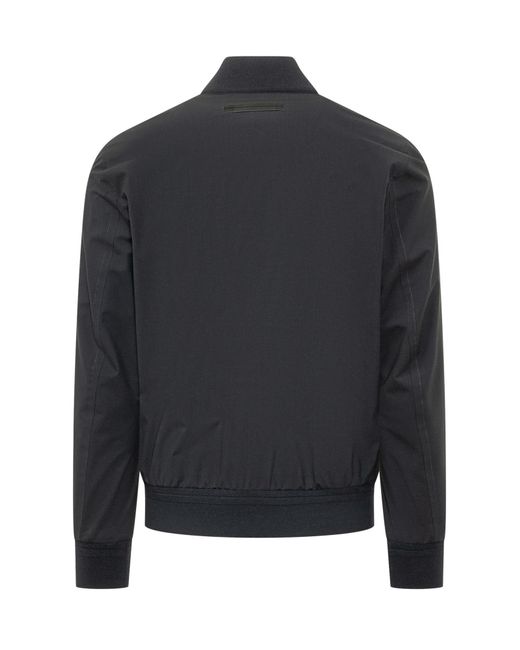 Zegna Gray Long Sleeved Zip-Up Jacket for men