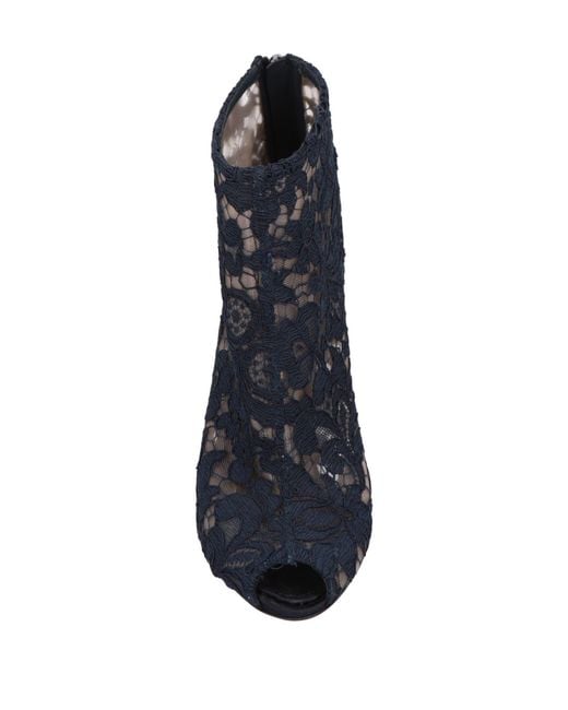 Dolce & Gabbana Black Open-Toe Ankle Boots