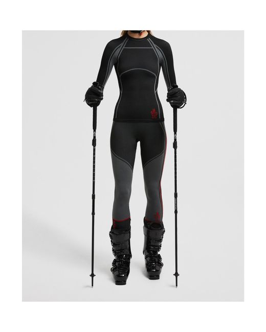 Moncler Black Grenoble Stretch-Knit Ski Pants
