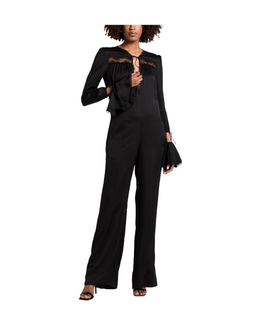 Saint Laurent Black Solid Color Jumpsuits