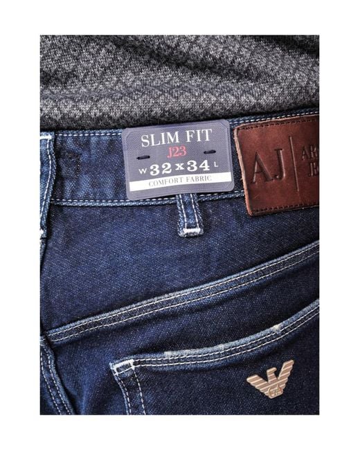 Armani Jeans Blue Logo Jeans for men