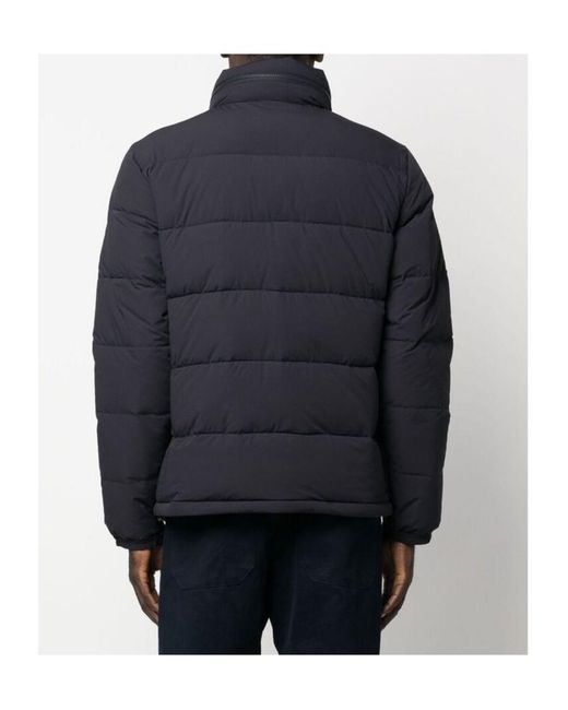 Aspesi Blue Funnel-Neck Zip-Up Jacket for men