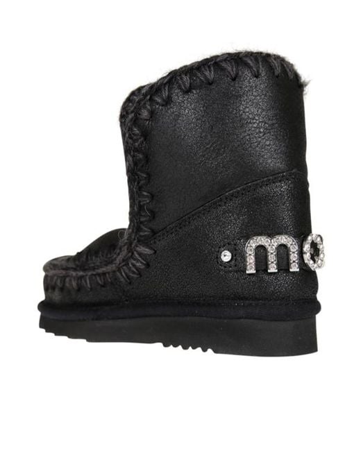 Mou Black Eskimo 18 Leather Boots