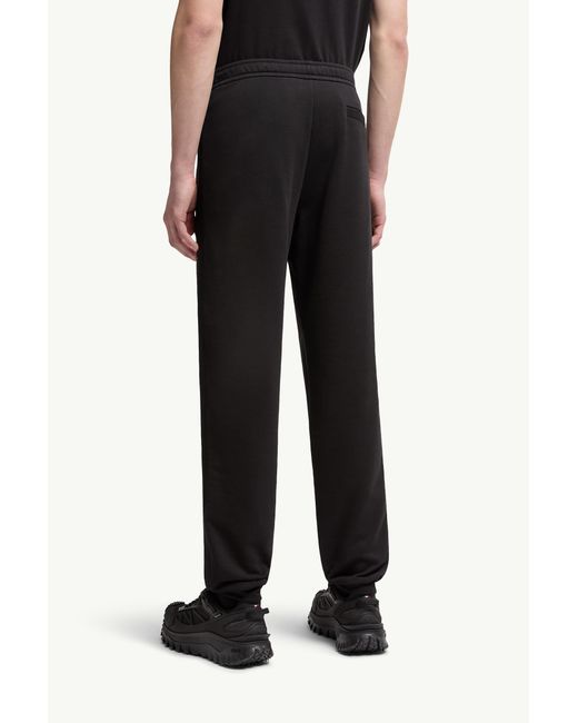 Moncler Black Logo Detailed High-Waist Trousers for men