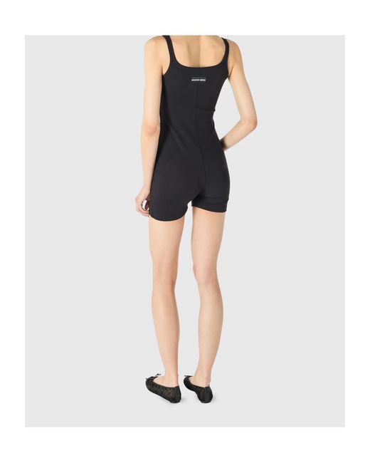 MARINE SERRE Black Combinaison En Coton Noir