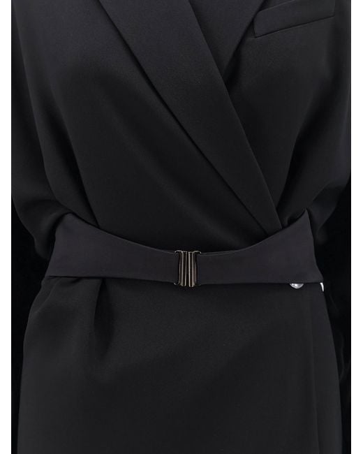 Brunello Cucinelli Black Long-Sleeved Dress
