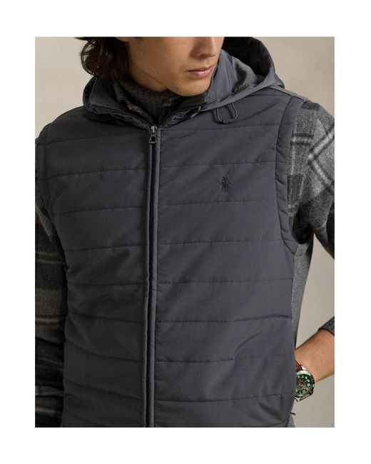 Polo Ralph Lauren Gray Solid Hybrid Gilet for men