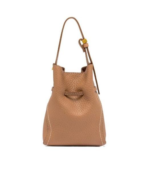 Gianni Chiarini Brown Sienna Small Bucket Bag