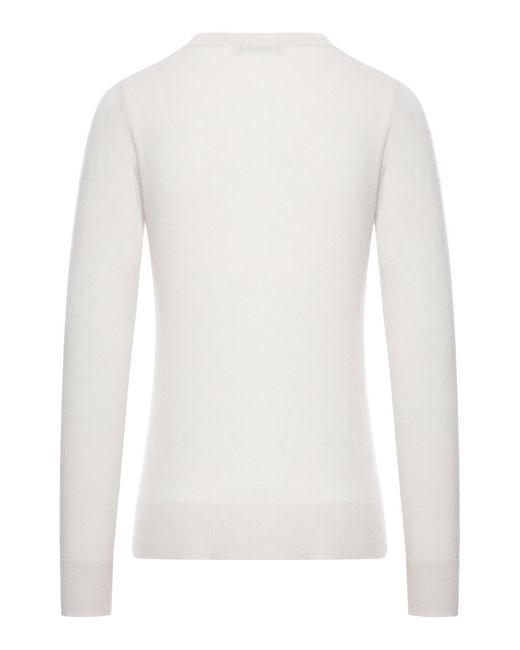 Max Mara White Cashmere Sweater