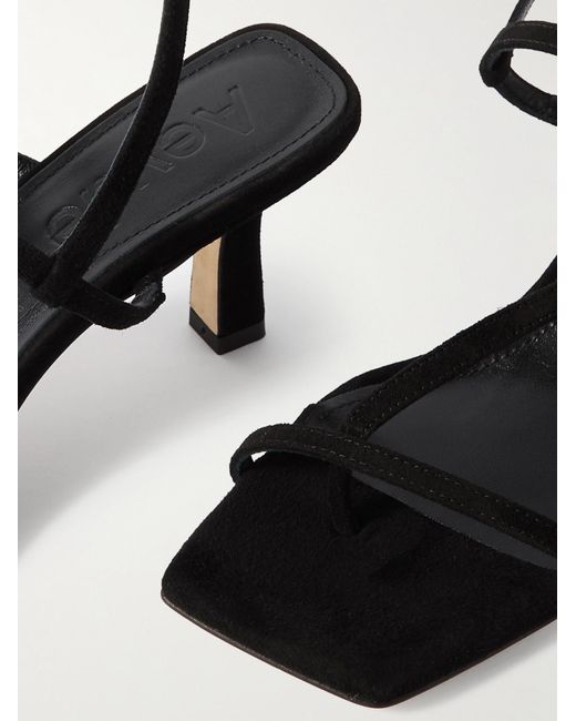 Aeyde Multicolor Square-Headed High-Heeled Sandals