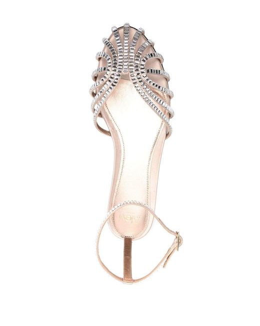 ALEVI White Cut-Out Flat Sandals