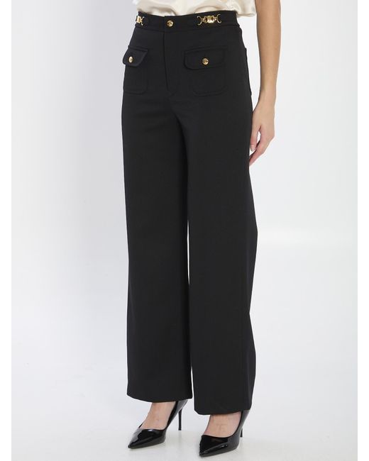 Céline Black Pants With Gourmettes