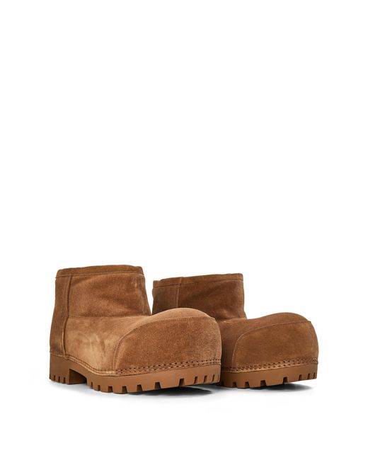 Balenciaga Brown Alaska Fur Boots