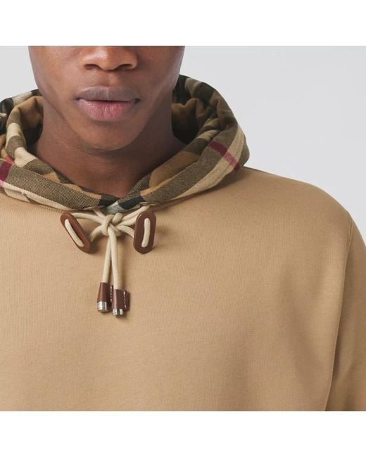 Burberry Natural Cotton Sweatshirt With Hood And Pocket for men