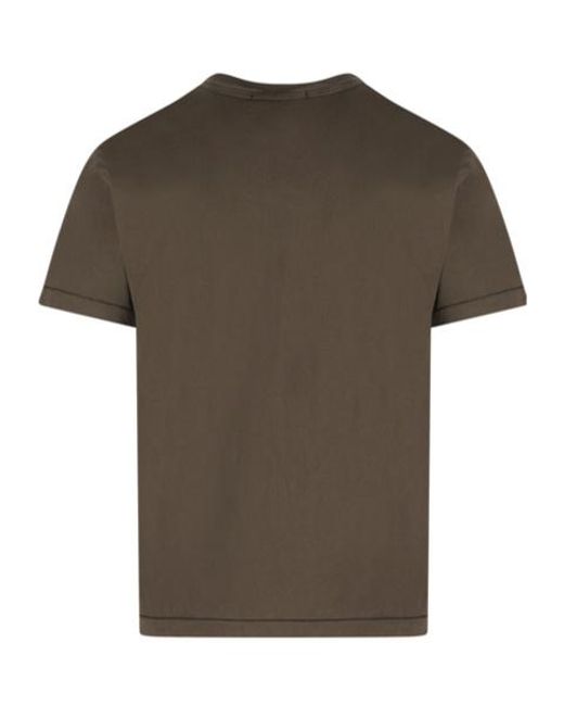 Stone Island Green Logo Patch Crewneck T-Shirt for men