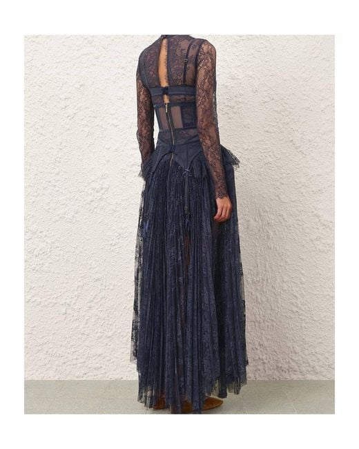 Zimmermann Blue Valiant Lingerie Gown