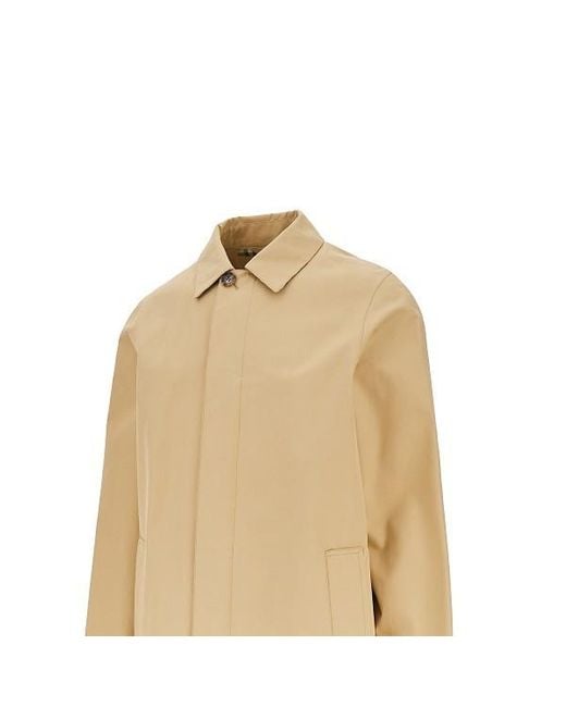 Burberry Natural Long Sleeved Trench Car Coat for men